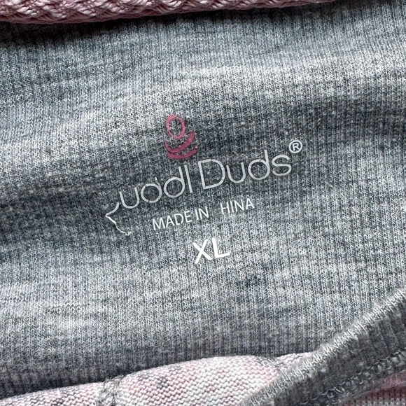 Cuddl Duds Brushed Knit Pajama Sleep Top Pink Gray Fair Isle Print Size XL - Picture 5 of 12